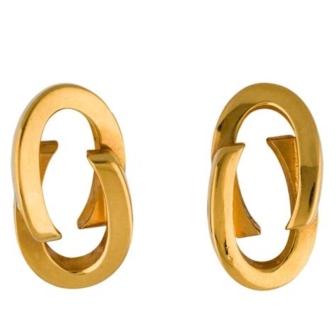 gucci gold earring|gucci interlocking earrings.